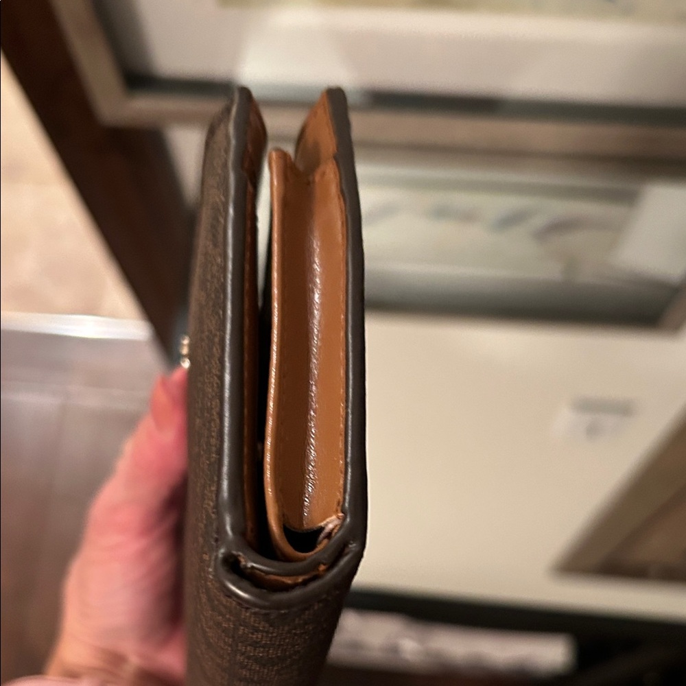 Michael Kors Dark Brown Wristlet with Gold Accents - Picture 2 of 15